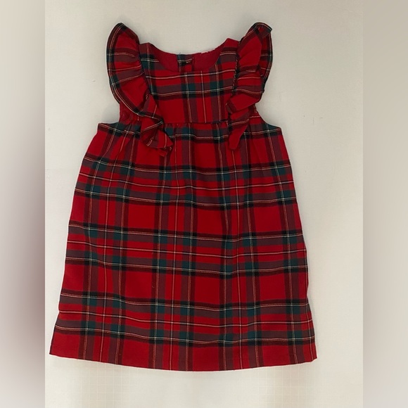 H&M Toddler Baby Girl Plaid Holiday Ruffled Dress - Picture 1 of 10